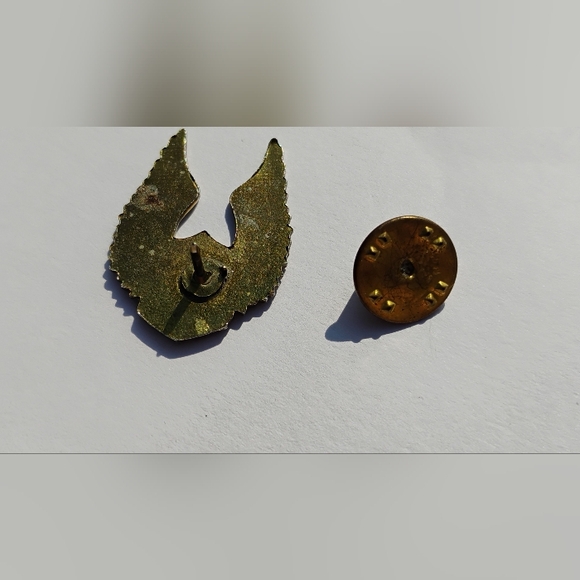 1980's Motorcycle Jacket Lapel Pin Wings, & Skull Live to Ride Enamel Bikercore - Picture 4 of 6